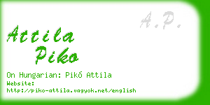 attila piko business card